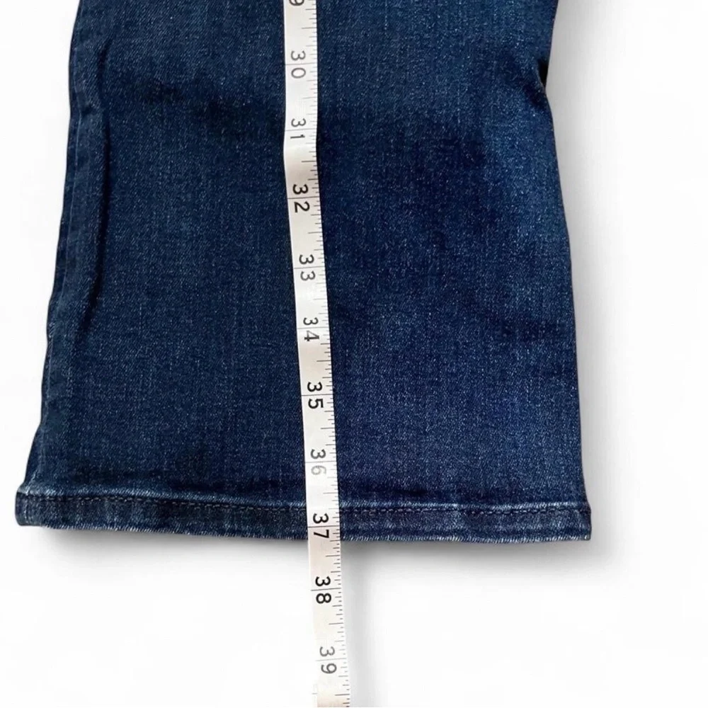 LOFT Women’s Dark Blue The Kick Crop Flare Jeans Short Size 29/8 - Picture 6 of 7